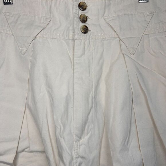 Vintage 80s Outback Red High Waist Pleated Khaki Slim Ankle Pants - Picture 3 of 8